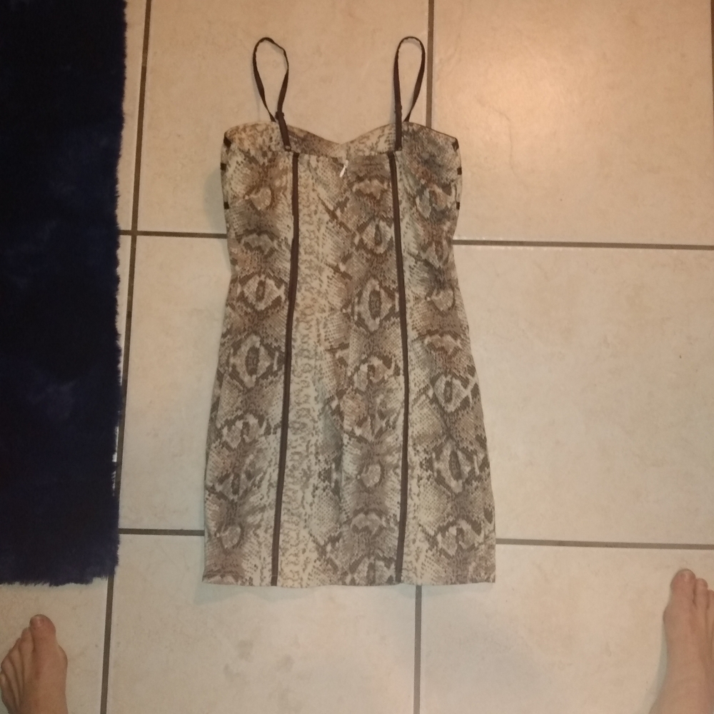 Pripe Snake Skin Bustier Bodycon Sexy Dress - Picture 12 of 12